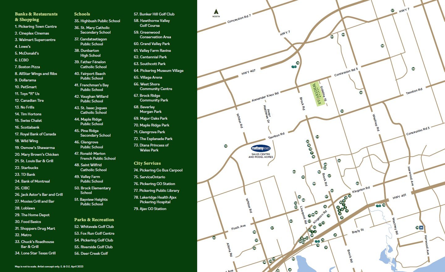 Seaton Whitevalle Amenities Map